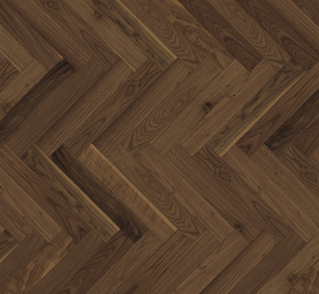 Parquet 3plis Trendtime 3 (pose à bâton rompu) Living- noyer verni mat 1 frise monol.mini-chf- 570x95x10.5 - 1.083m2/cart. - 38.988m2/pal. - 5 kg/m2