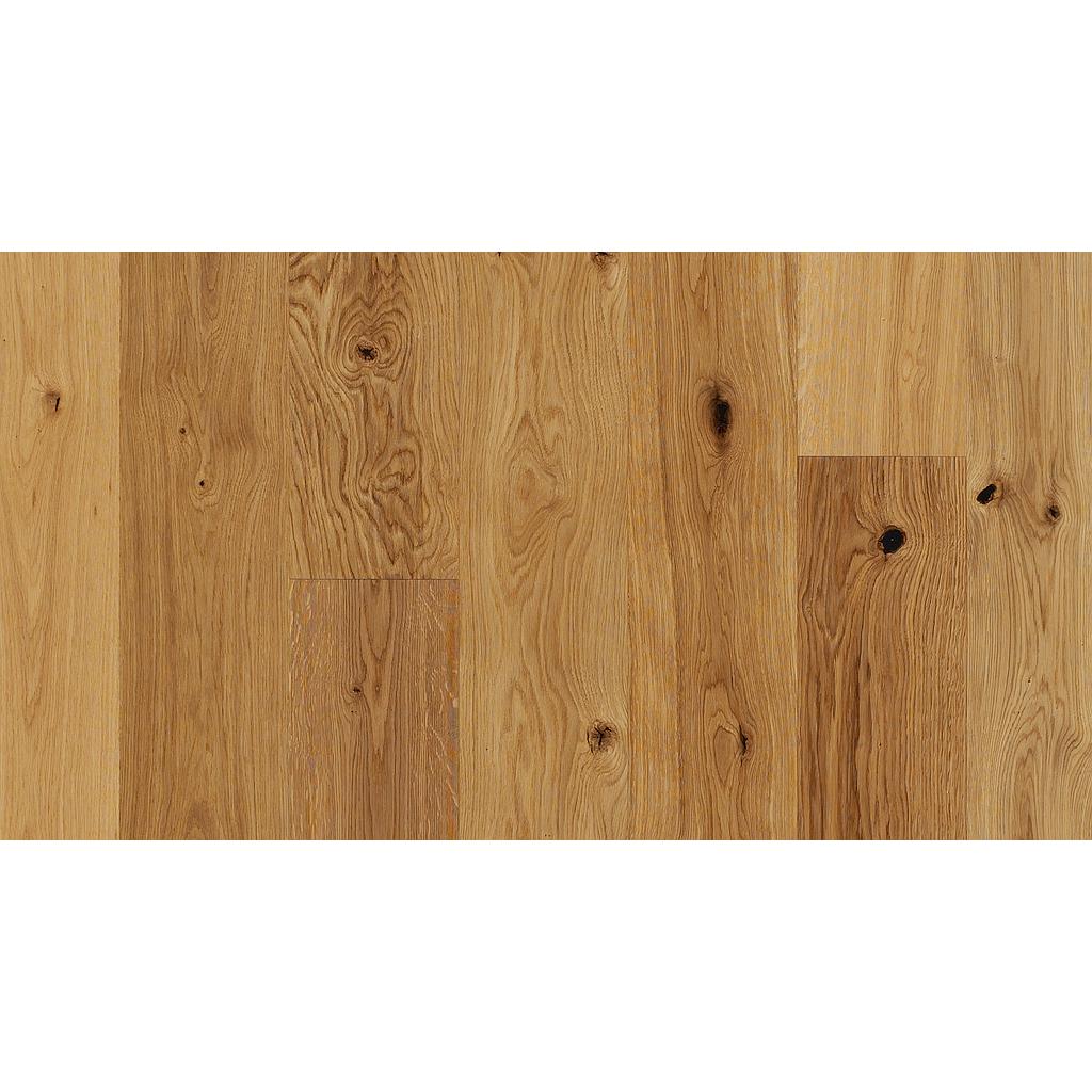 Parquet 3plis 3060 Rustique- chêne huilé nat. plus Texture douce monol.mini-chf- 2200x185x13 - 3.663m2/cart. - 117.216m2/pal. - 8kg/m2