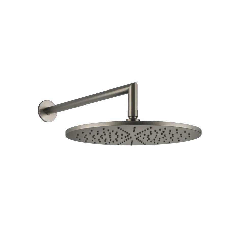 Tête de douche ronde EMPORIO Diam. 30 cm, avec bras mural de douche 1/2" L= 34.8 cm, modèle coude rond avec rosace ronde, 3 bar, groupe acoustique I, débit 9 l/min, 149 Finox