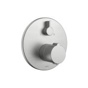 Mélangeur bain KWC THERM UP (BEVO) set de montage final, inverseur, plaque de recouvrement D 17 cm, sans corps à encastrer Nr. 39.999.900.931 / 39.999.910.931, acier inoxydable brossé