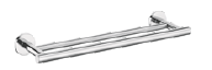 [1690C1010] Porte-serviettes double 60 cm ARCHITECT S+ 59.5 x 13.2 x 5.5 cm, chromé