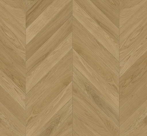 [1411C0285] Parquet 3plis Trendtime 10 Chevron 45° (point de Hongrie) - Natur- chêne Natur vernis mat - 1 frise monol.mini-chf-610x90x15mm-CU: 3.5mm - raine-crêté - 0.878 m2/cart. - 42.163m2/palette - 8.69 kg/m2